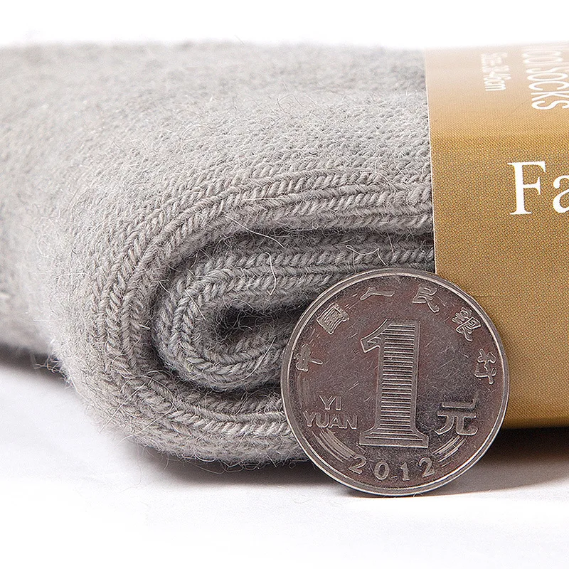 2025 New Winter Super Thicker Warm Socks Wool Male Men Women Socks Solid Socks Merino Wool Socks Against Cold Snow Terry Socks 5
