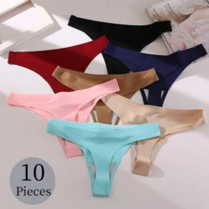 BZEL Solid Female Thongs Silk Satin Women's Panties Sports Seamless Underwear Sexy Lingerie Girls Hot G-Strings Underpants Tanga 1