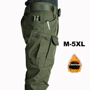 Men's Winter Waterproof Fishing Climbing Trekking Tactical SharkSkin Hiking Fleece City Cargo Pants Hunting Camping Trousers 1