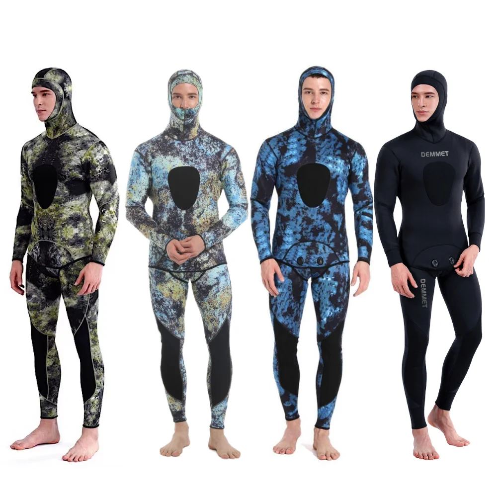 New 3mm Camouflage Wetsuit Spearfishing Suit Diving Long Sleeve Fission Neoprene Submersible Diving for Men Keep Warm Tops Pants 1
