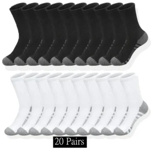 10/20/30 Pairs Men's Classic Crew Socks Unisex Sports Socks for Men Running Basketball Anti-slip Outdoor Breathable Man Socks 1