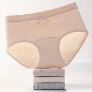 6PCS Women's Mid-Rise Briefs Breathable Sexy Cotton Underwear Soft Pure Jacquard Comfortable Panties Intimates 1