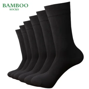 Match-Up Men Bamboo Grey Socks Breathable Anti-Bacterial man Business Dress Socks (6 Pairs/Lot) 1
