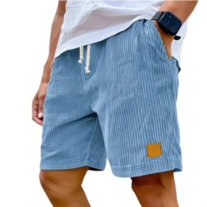 Men's Retro Corduroy Casual Shorts Men Fashion Solid Sweatpants Harajuku Corduroy Short Pants New Men Clothing Roupas 1