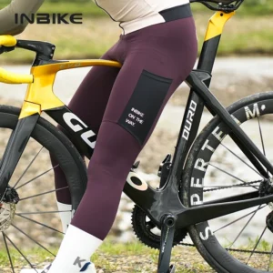 INBIKE Winter Cycling Bib Pants Thermal Fleece Men's MTB Cycling Clothing 3D Padded Cold Weather Bike Bib Tights Legging Clothes 1