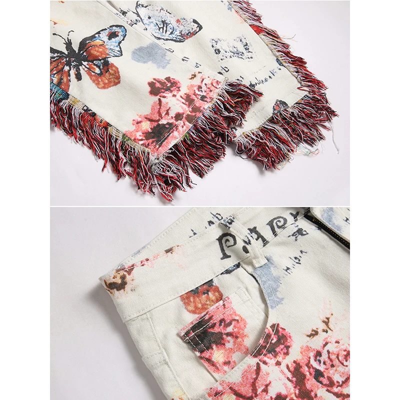 Christmas Pants Xmas Printed Jeans Festival Casual Men's Jeans British Style Stretch Denim Pants Slim Fit Straight Leg Jeans 3