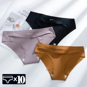 WarmSteps 10Pcs/Set Women's Panties Seamless Underwear XXXL Plus Size Woman Briefs Female Lingerie 10 Pieces Underwear for Woman 1