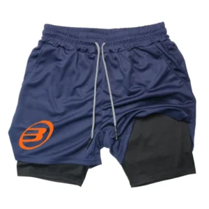 Print 2 in 1 Running Shorts for Men Gym Workout Compression Shorts with Phone Pocket Towel Loop Summer Sport Athletic Activewea 1