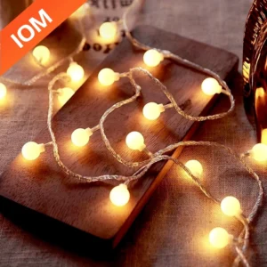 10M USB/Battery Power Ball LED String Lights Garland Lights Outdoor Lamp Wedding Garden Fairy Lights Christmas Decoration 1