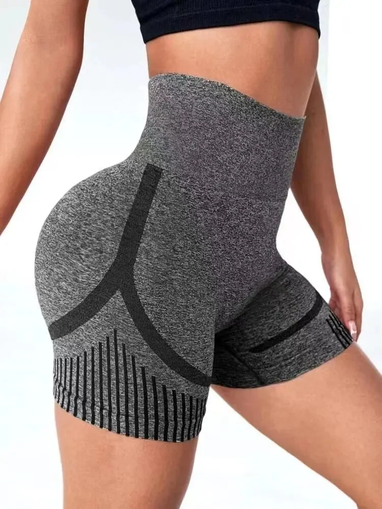 Women Yoga Shorts High Waist Workout Shorts Fitness Yoga Lift Butt Fitness Ladies Yoga Gym Running Short Pants Sportswear 2
