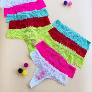 10Pcs Fashionable, Comfortable, and Breathable Women's Underwear - Seamless Low-Rise Ladies' Panties with Vibrant Semi-Sheer L 1