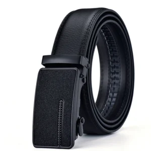 2023 New cow genuine leather men's belt cowhide strap for male automatic buckle belts for men black buckle belts 1