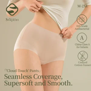 SUJIIN No Show Seamless Underwear for Women Mid Waist Cotton Crotch Breathable Panties Woman Modal Simple Solid Briefs N226 1