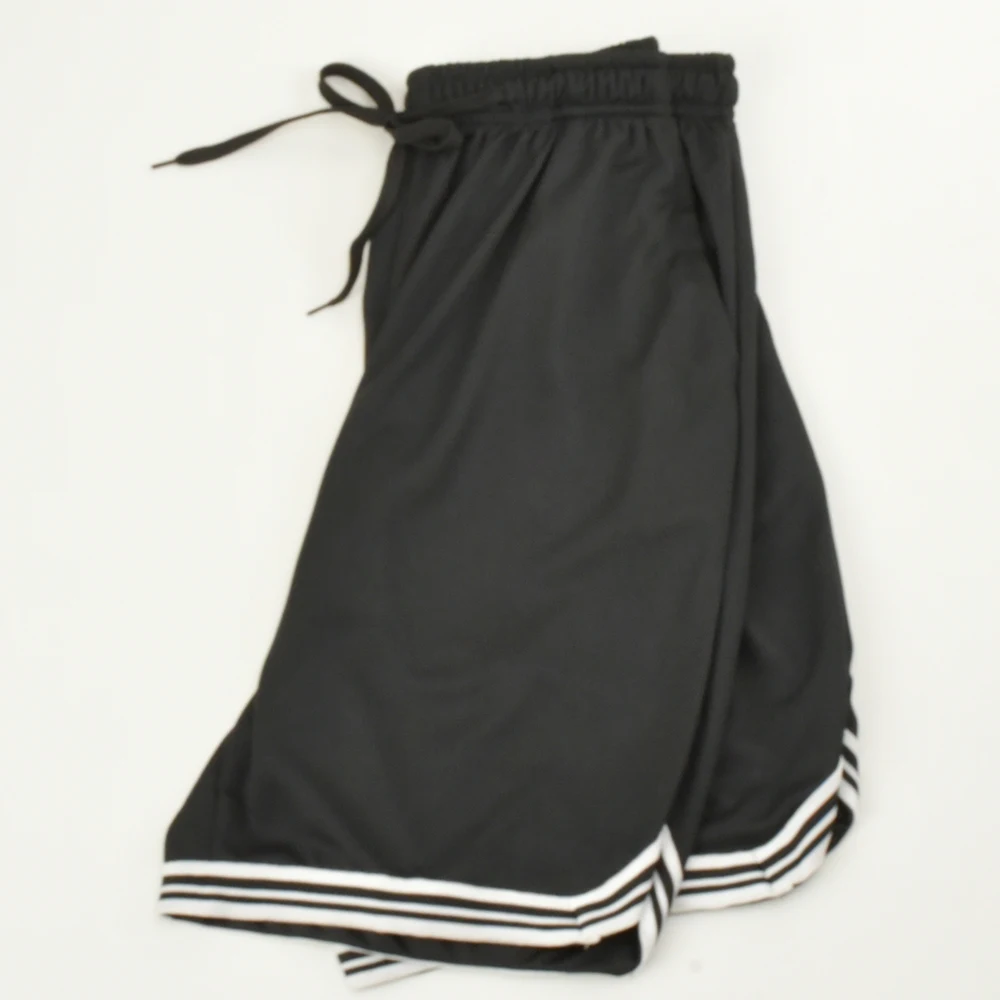 New Summer Men's Shorts Striped Loose Mesh Breathable Basketball Pants Black Casual Sport Fitness Jogging Street Ball Sweatpants 6