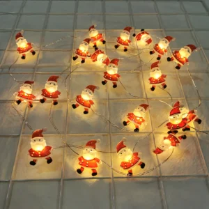 Runtowo Santa Claus Snowman LED Light String Christmas Decoration For Home Xmas Tree Ornament 2025 Navidad Gift 2026 New Year 1
