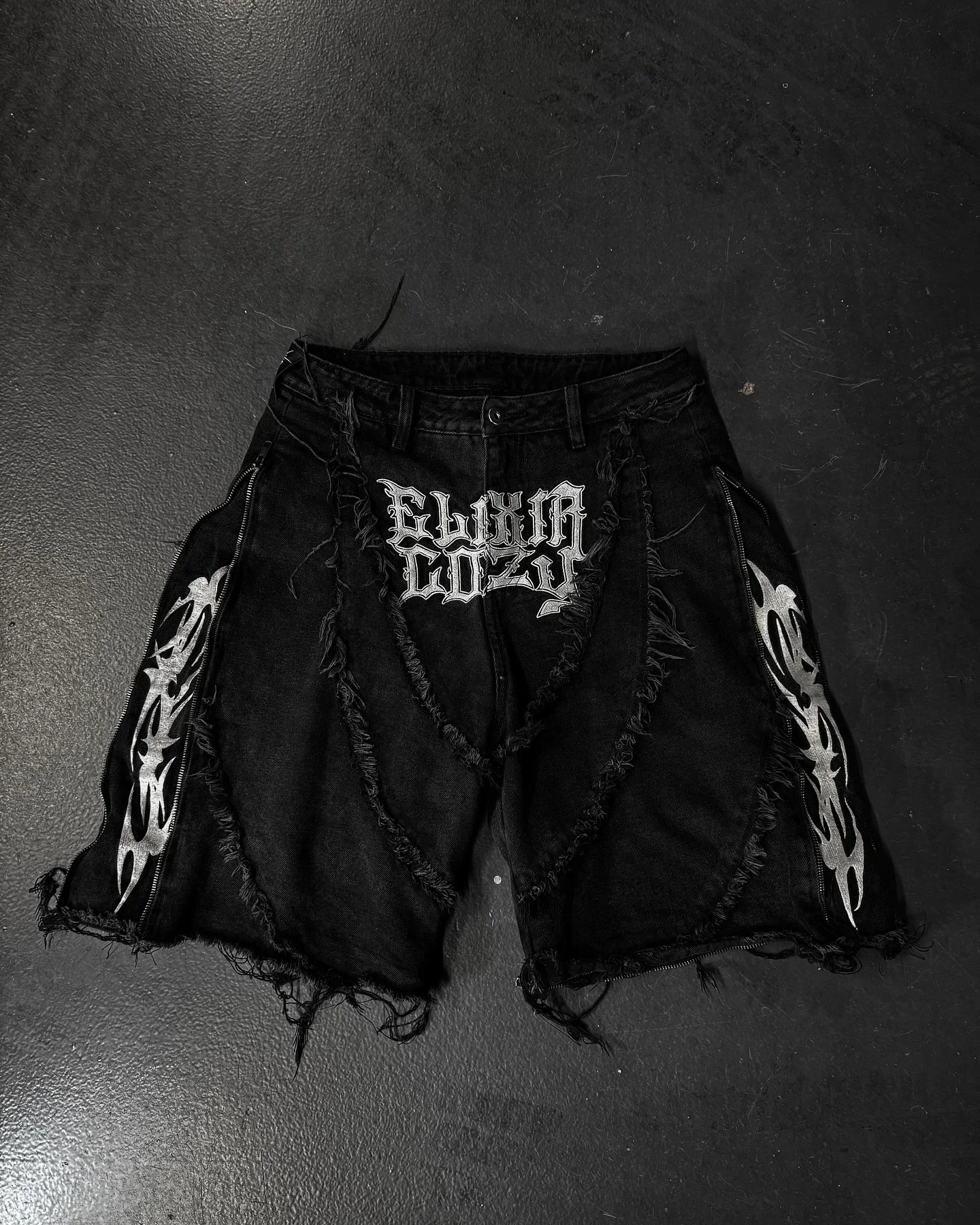 Y2k Patchwork Stripe Embroidery Fur Edge Jeans Fashion America Retro Zipper Splicing Baggy Jeans Punk Men Black Denim Pants 5