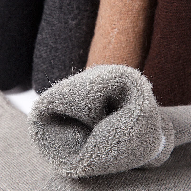 2025 New Winter Super Thicker Warm Socks Wool Male Men Women Socks Solid Socks Merino Wool Socks Against Cold Snow Terry Socks 4