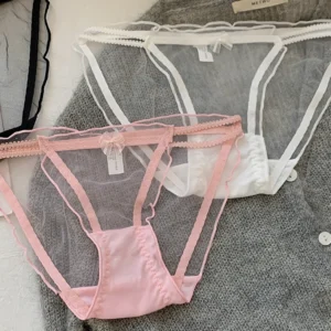 Ultra-Thin Sexy Low-Waist e Panties Me See-tough Ladies Underwear Qui-dry Breathable G-string for Young Women 1