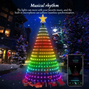 2.1M LED Christmas Tree Decorative Light Lntelligent IDeal LED APP Application Control DIY Lmage Light String for Quick Shipping 1