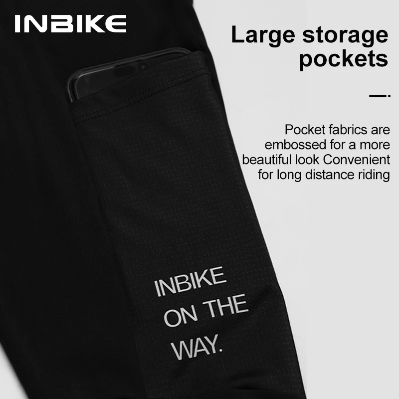 INBIKE Winter Cycling Bib Pants Thermal Fleece Men's MTB Cycling Clothing 3D Padded Cold Weather Bike Bib Tights Legging Clothes 4