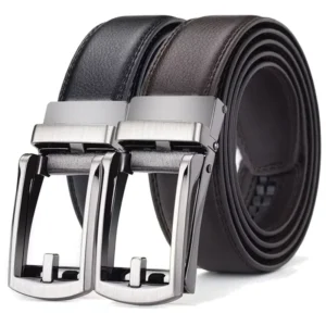 Men's Click Belt Business Luxury Designer Brand Genuine Leather Belts Jeans Automatic Adjustable Alloy Buckle Waist Straps Belts 1