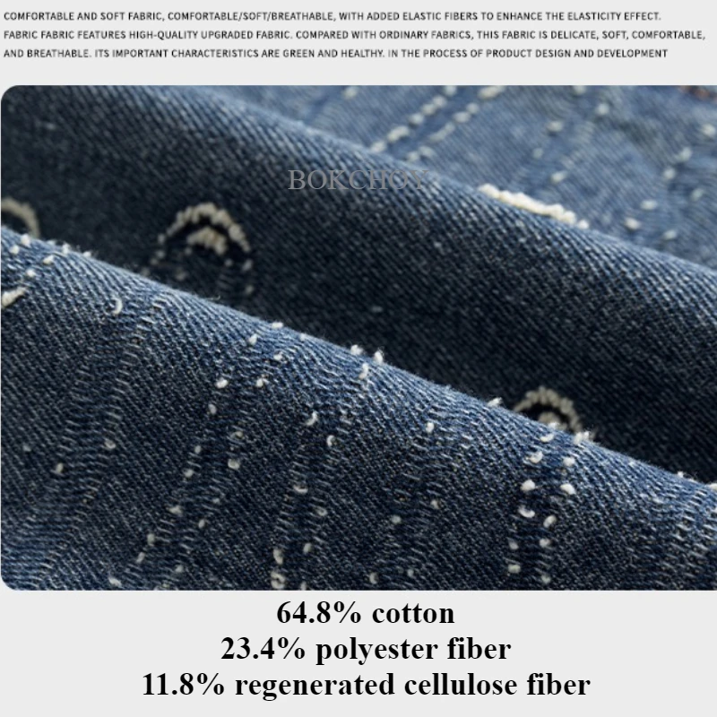 2025 Autumn New Vintage Washed Printed Cotton Wide Leg Jeans for Men Clothing Loose Male Trousers AG7323 3