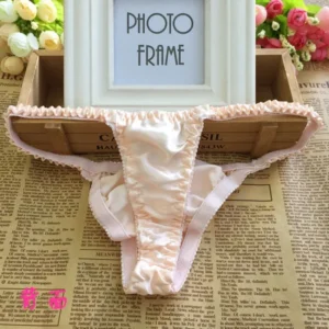 Mulberry Silk Women's Thong  Briefs Silk Briefs Floral Lace Comfortable Breathable Panties  New Comfortable and Breathable 1