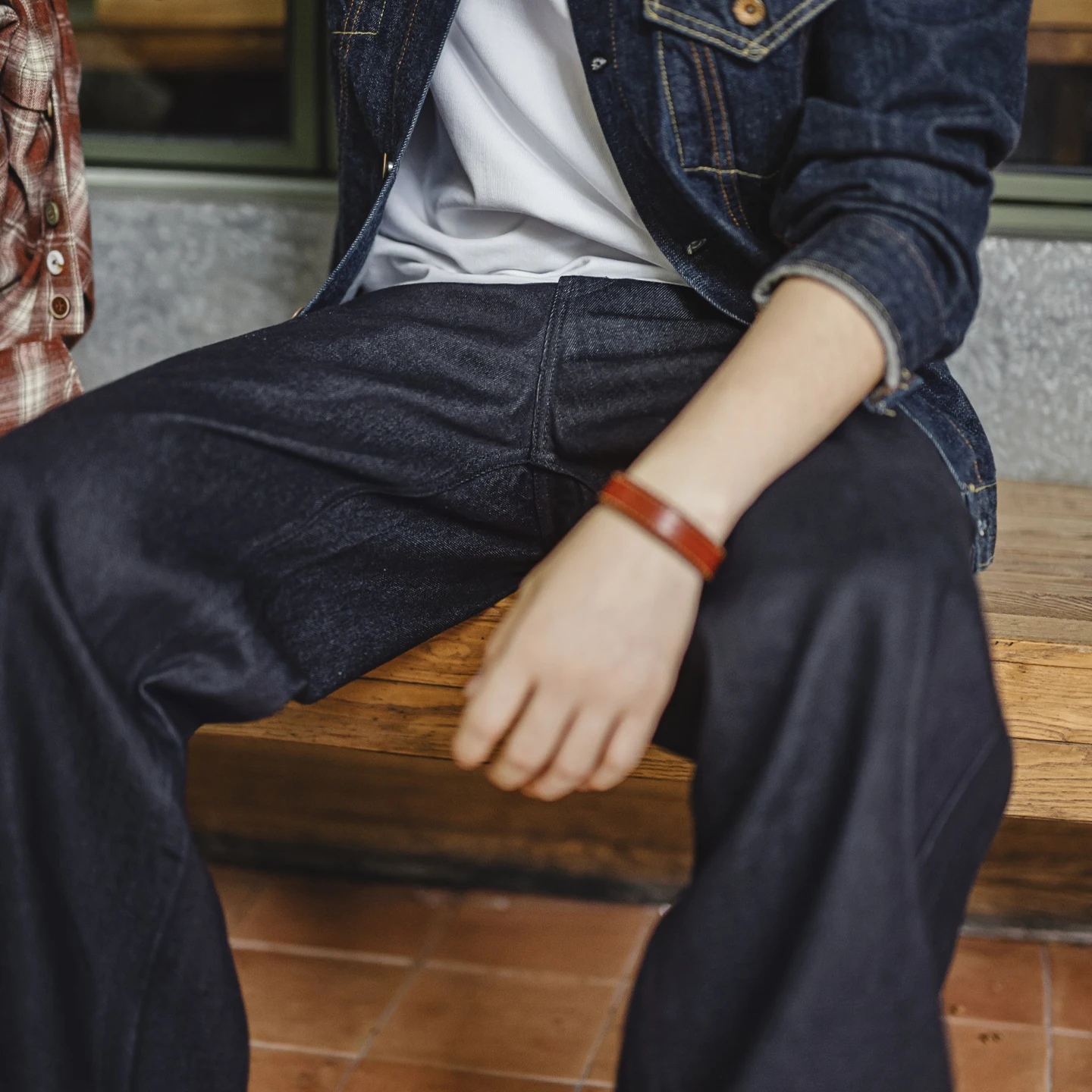 Maden Vintage 15.6oz Selvedge Raw Denim Jeans Heavyweight Blue Loose Fit Wide-Leg Jeans Zip Fly Cotton Trousers with Pockets 4