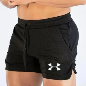 New Summer Branded Fitness Shorts Men's Daily Mesh Breathable Fitness Pants Running Shorts Men's Jogging Sportswear 1