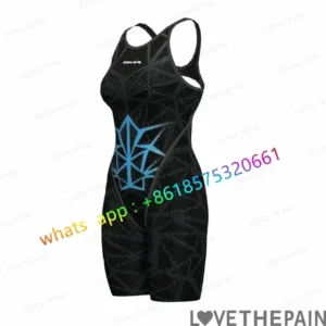 Swimsuit Open Back Knee Length One Piece Swimsuit Women Swimwear Body Engineering Swimsuit Competition Jumpsuit 2026 1